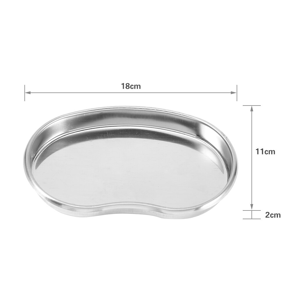 Stainless Steel Tray Kidney Shaped Curved Sterilized Tray Disinfection Plate Instrument Bending Tray Sterilization Accesory