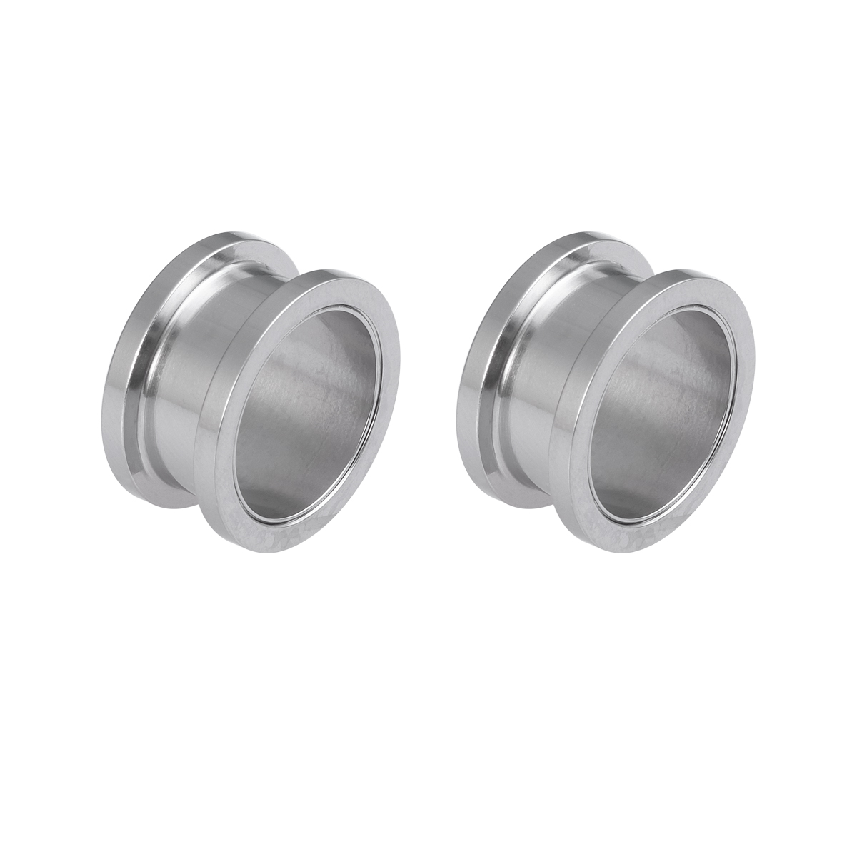 Jauges d'oreille à vis en acier chirurgical, 2 pièces, extenseur de Tunnel, Piercing corporel, bouchons Double évasés, boucles d'oreilles extensibles pour unisexe 3-25mm: Rose / Couleur or