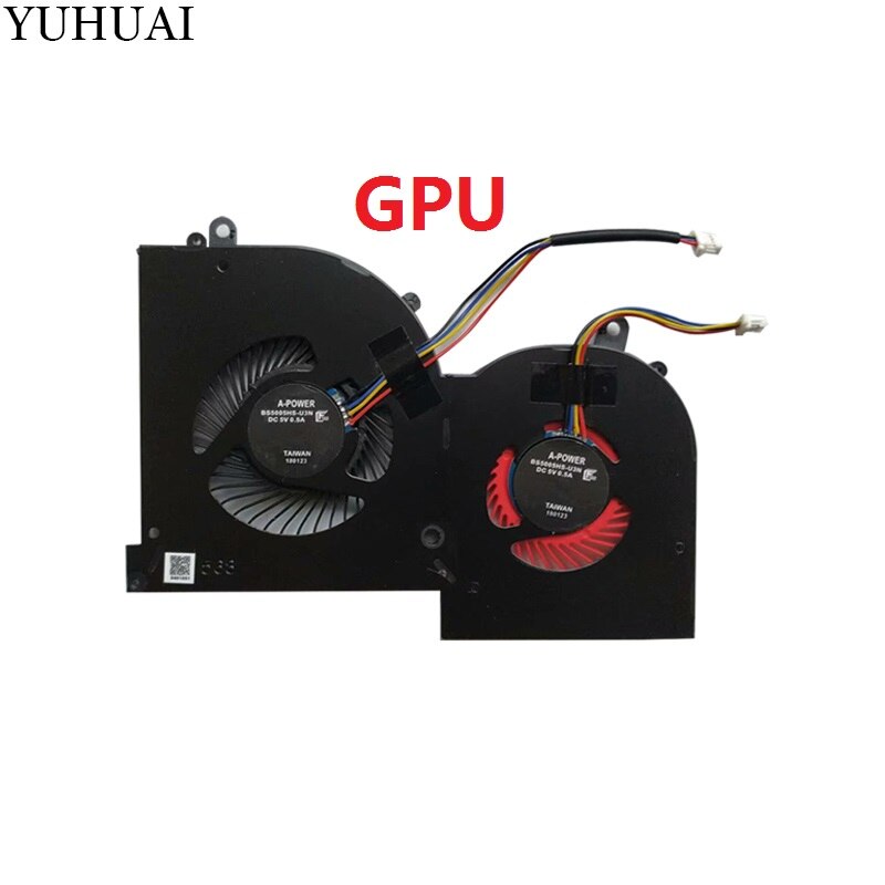 cooling fan FOR MSI GS65 MS-16Q2 16Q2-CPU-CW 16Q2-GPU-CW CPU GPU fan: GPU