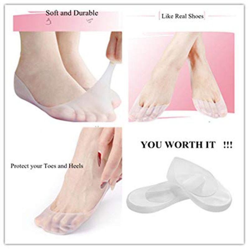 1 paire Silicone bateau chaussettes hommes femmes pied Anti-fissuration hydratant chaussette de protection