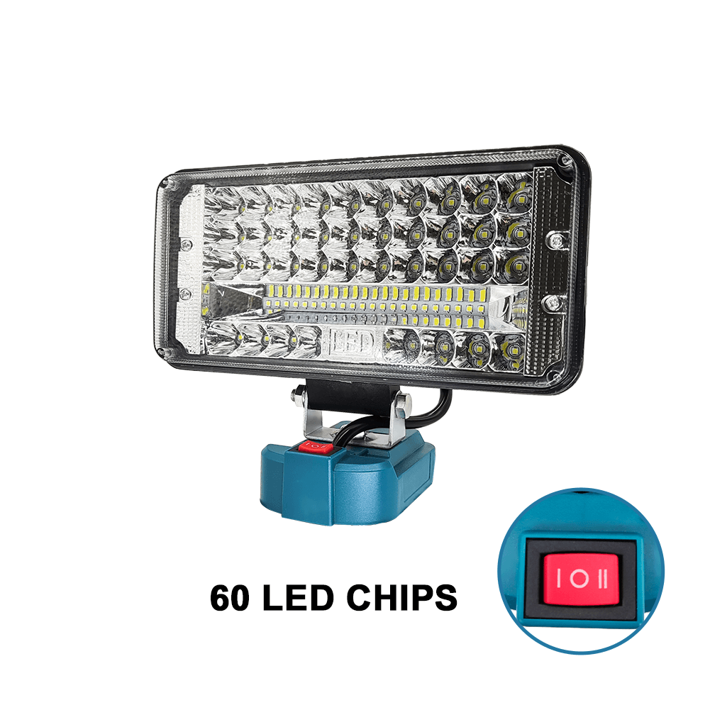 Schnurloses LED-Arbeitslicht, Baustellenlicht, Strahler-Werkzeug für Makita 18 V Akku, Lampe, Flutlicht, Taschenlampe (keine Batterie): 12w