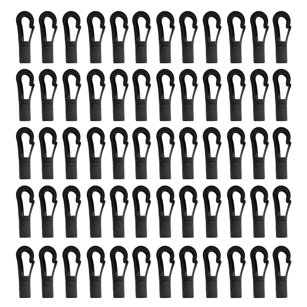 60x cordon de choc fin crochets Bungee cordons plastique Camping sangle sacs accessoires