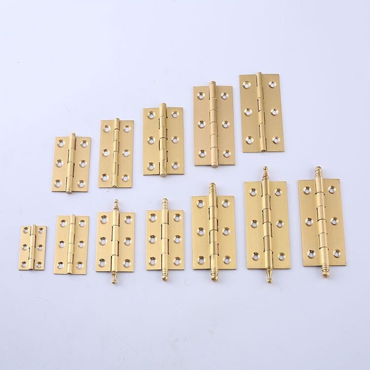 Kitchen Cabinet Door Hinges Furniture Accessories 4 Holes Gold Drawer Hinges for Jewelry Boxes Furniture Fittings