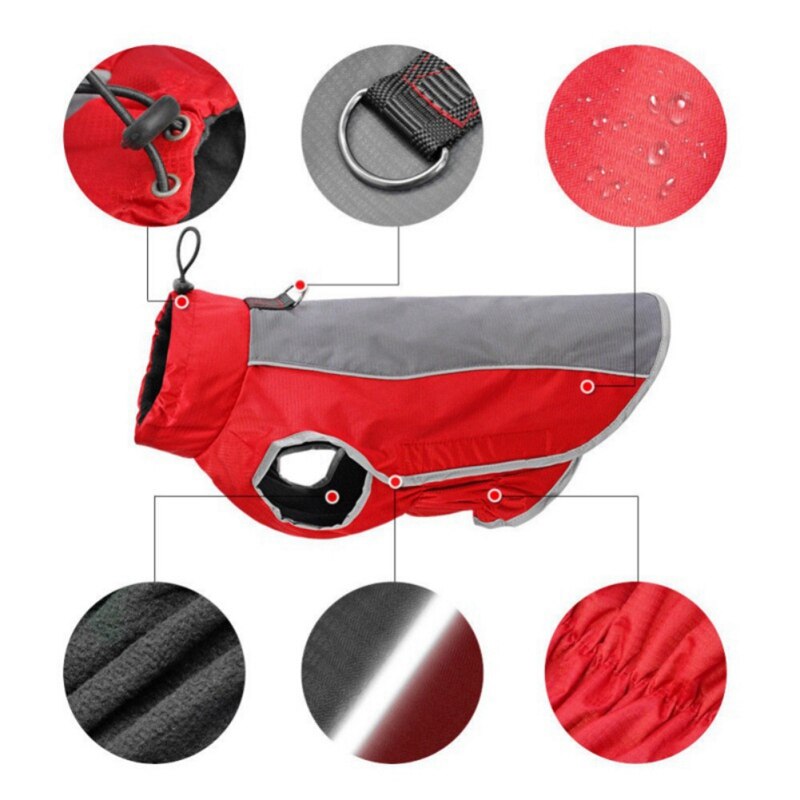 Reflective Waterproof Dog Clothes Dog Winter Coat Pet Jacket Puppy Clothing For Small Medium Large Dogs Pitbull French Bulldog