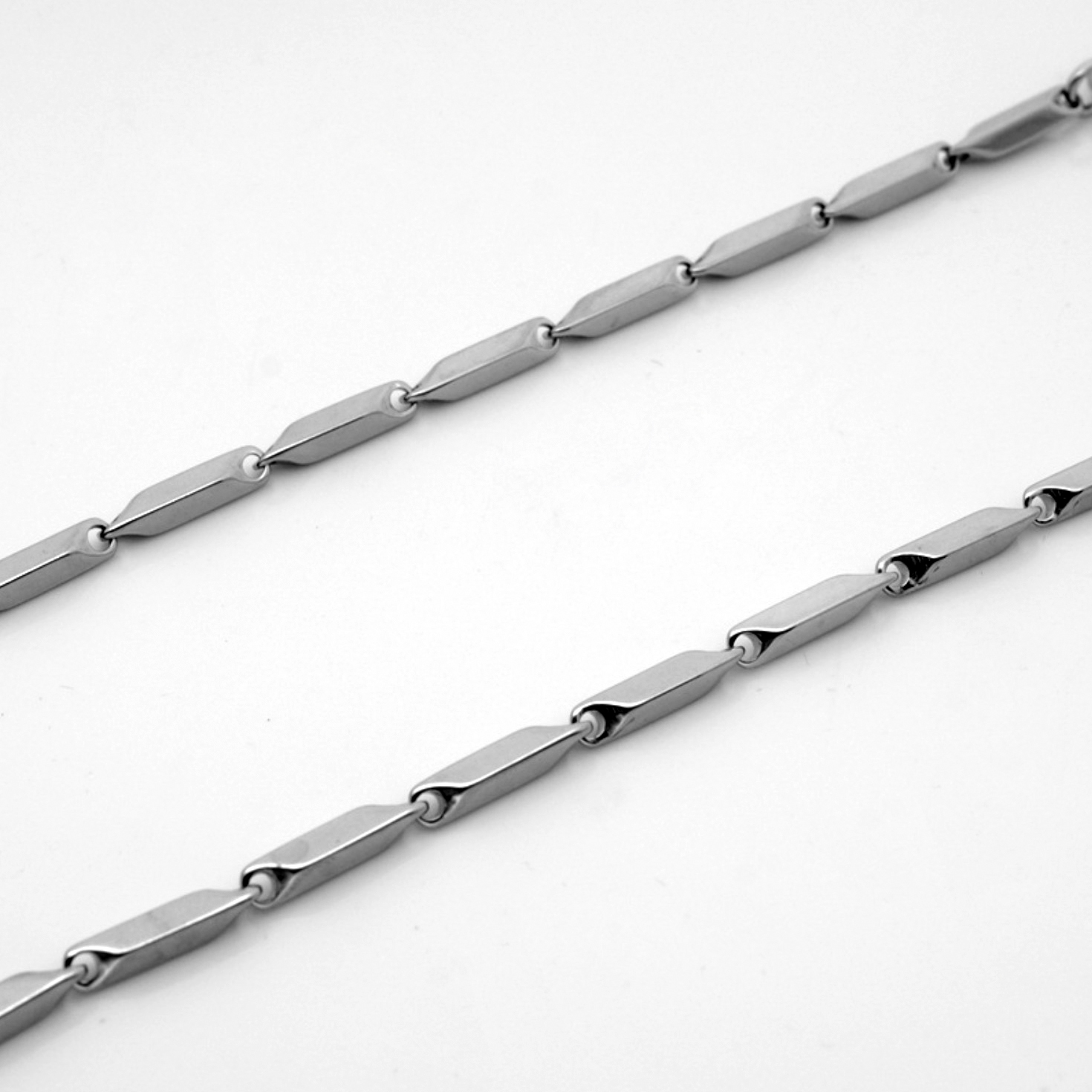 REGELIN-Cadena de acero inoxidable 316 de 45/50/60/70/cm de longitud, cierre de langosta, cadena Simple para para hombre