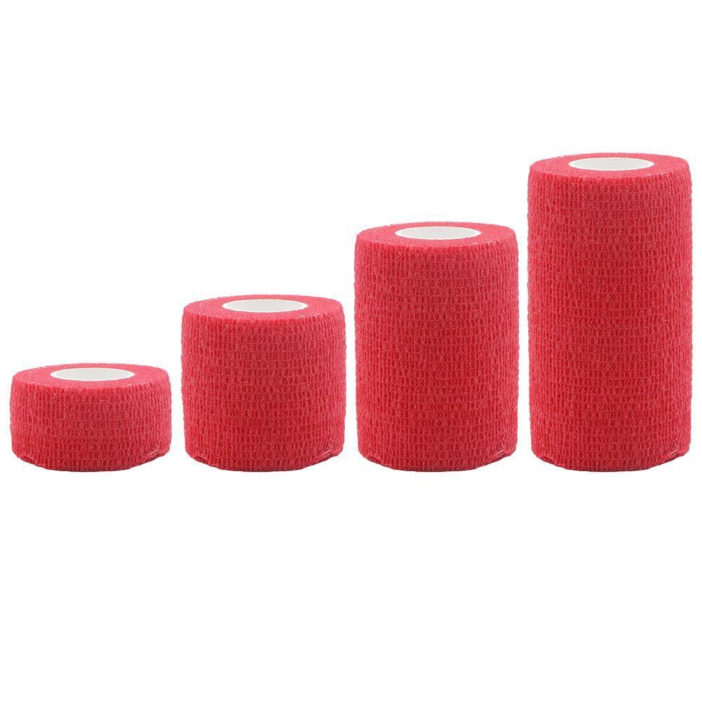 Colorful Sport Self Adhesive Elastic Bandage Wrap Tape 4 Size Finger Muscles Ankle Knee Arthrosis Bandage Wrap Protector: Red / 25mm