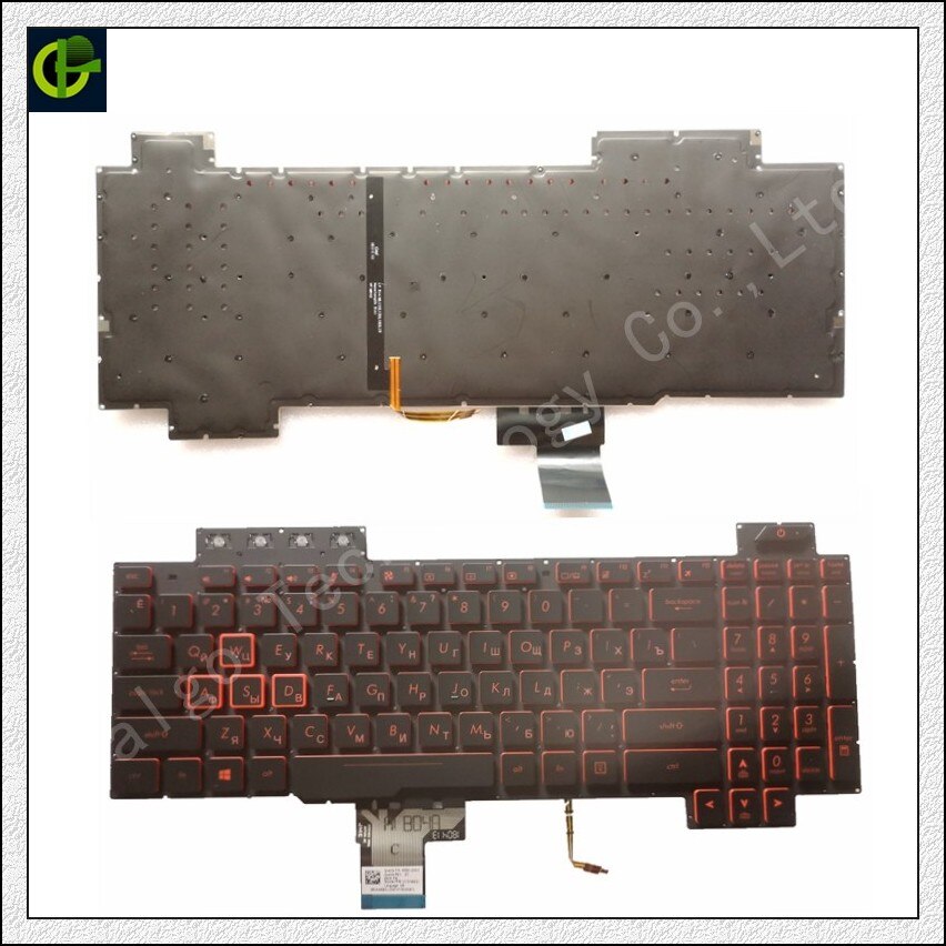 Venäläinen taustavalaistu näppäimistö asus tuf gaming  fx505 fx505gd fx505ge fx505gm fx505d fx505g fx505dy fx505dv fx505dt ru kannettavaan tietokoneeseen