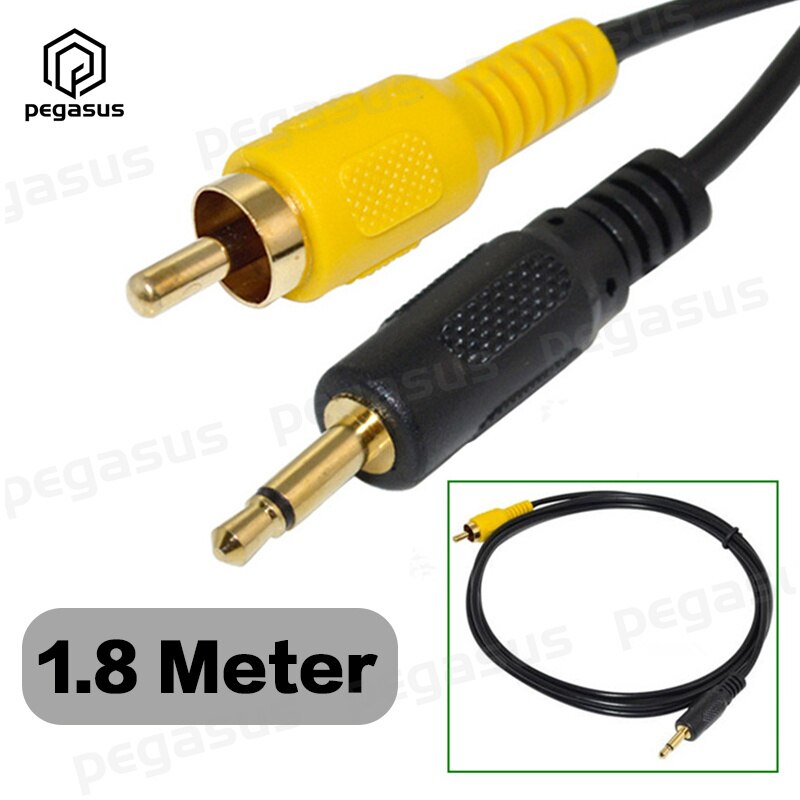 Vergulde 3.5Mm Mono Male Plug Naar Rca Male Lotus Audio Kabel 1.8 Meter: Default Title