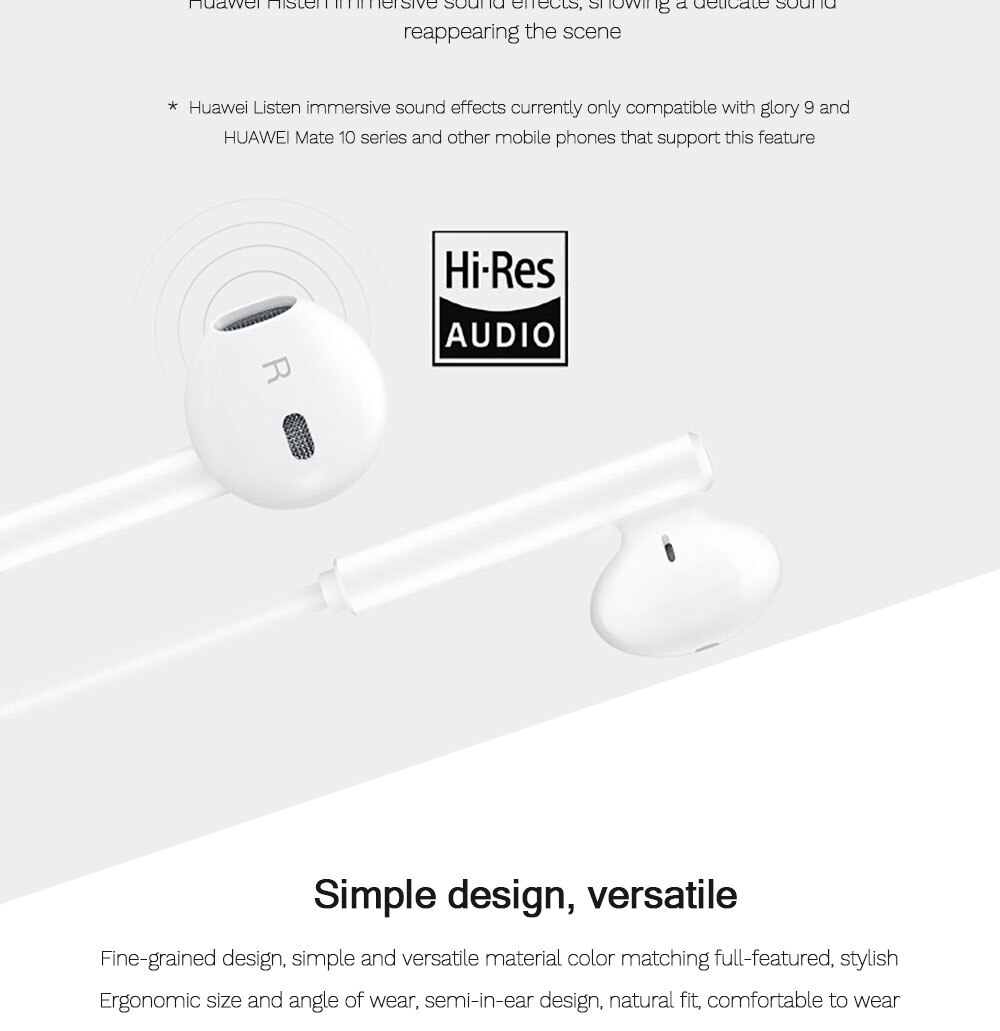 Riginal Huawei CM33 Oortelefoon Usb Type-C In Ear Hearphone Headset Mic Volume Huawei Mate 10 Pro 20 X rs P20 30 P40 Honor 7 8 V8