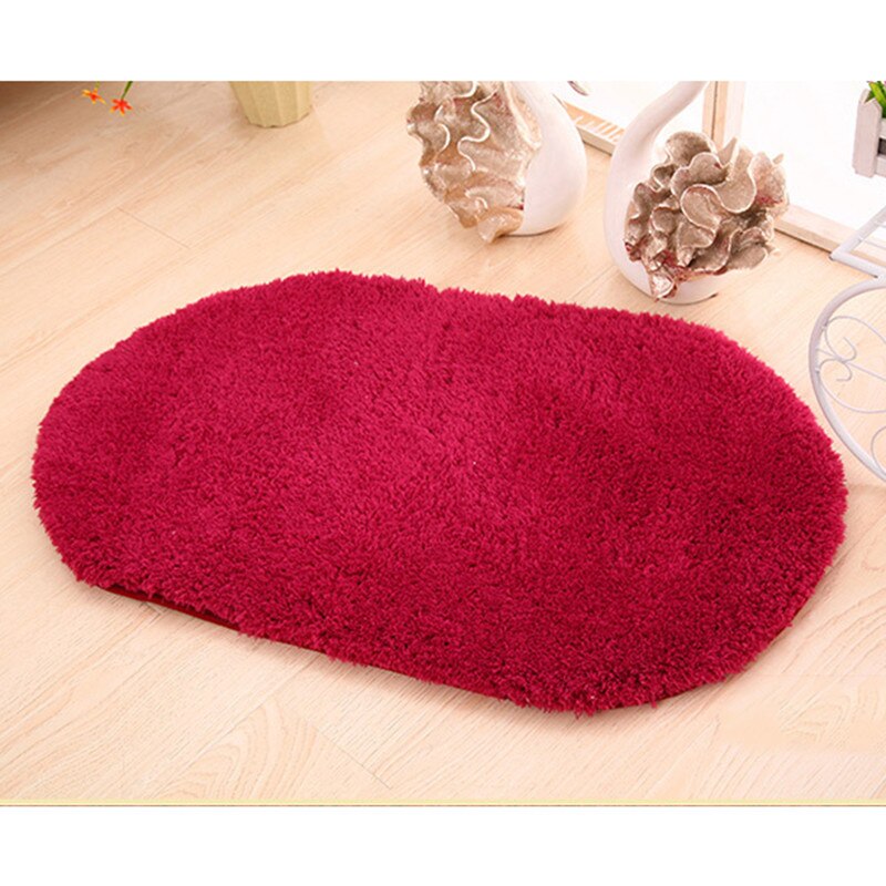 6 Kleuren Ovale Tapijt Tapijt Matten Slaapkamer Vloer Tapijt Pluizige Absorberende Vloermat Thuis Anti-Slip Pluizige Mat lamsvel Tapijt