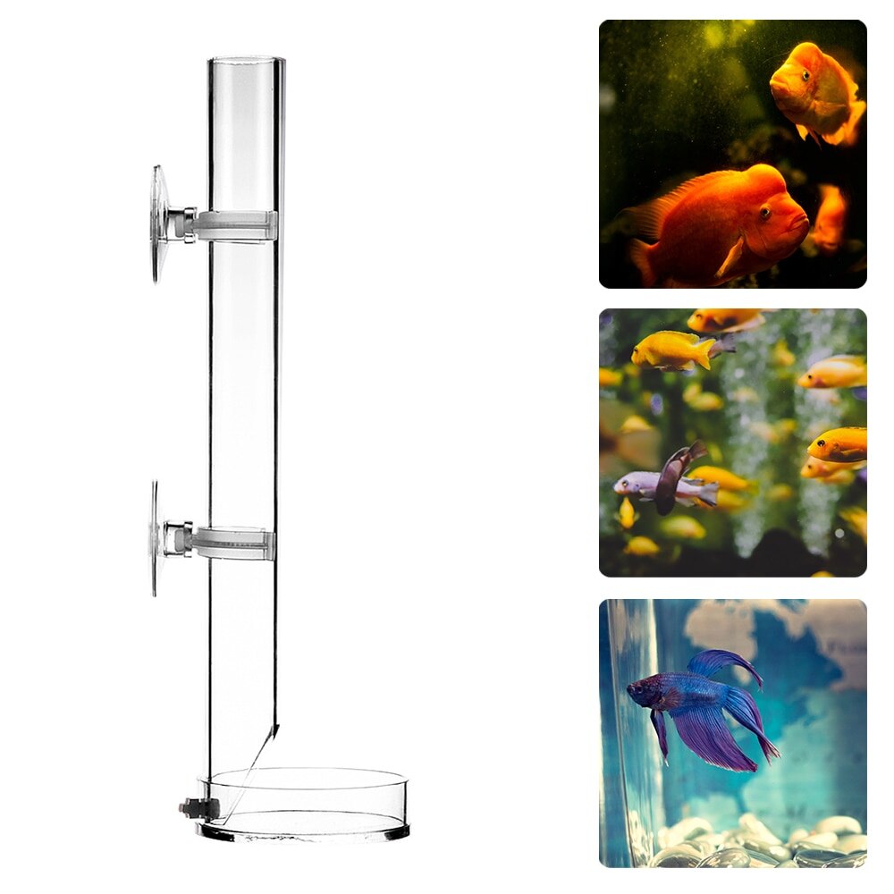 20/25/32cm rejer feeder akryl rejer mad fodring tube skål med skål mad fodring tube bakke akvarium akvarier reeder feeder