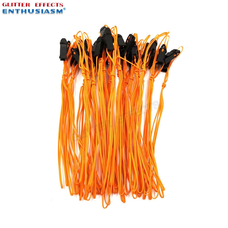 100 stk / parti 1m kobbertråd orange farve talontændingstråd til fyrværkerisystem fyringsanordning
