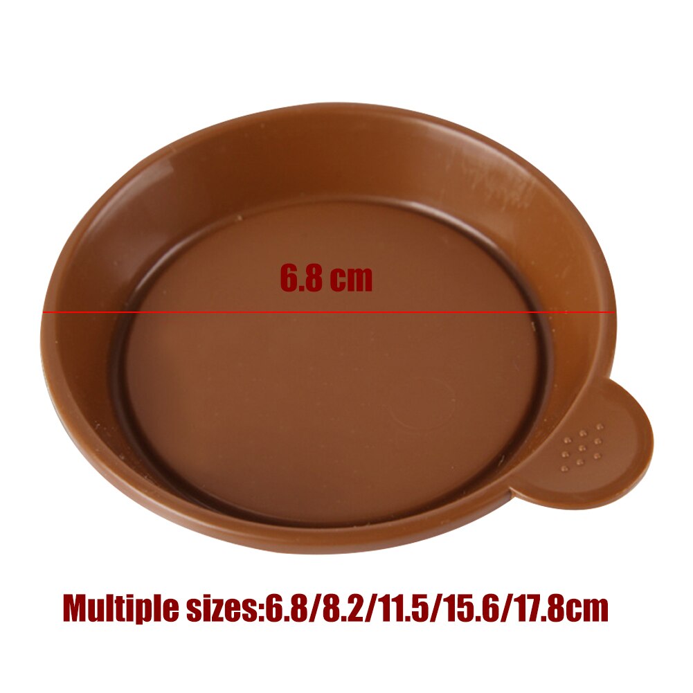 5pcs Solid Indoor Outdoor Round Flower Pot Home Garden Balcony With Handle Waterproof Durable Container Drip Tray Plant Saucer