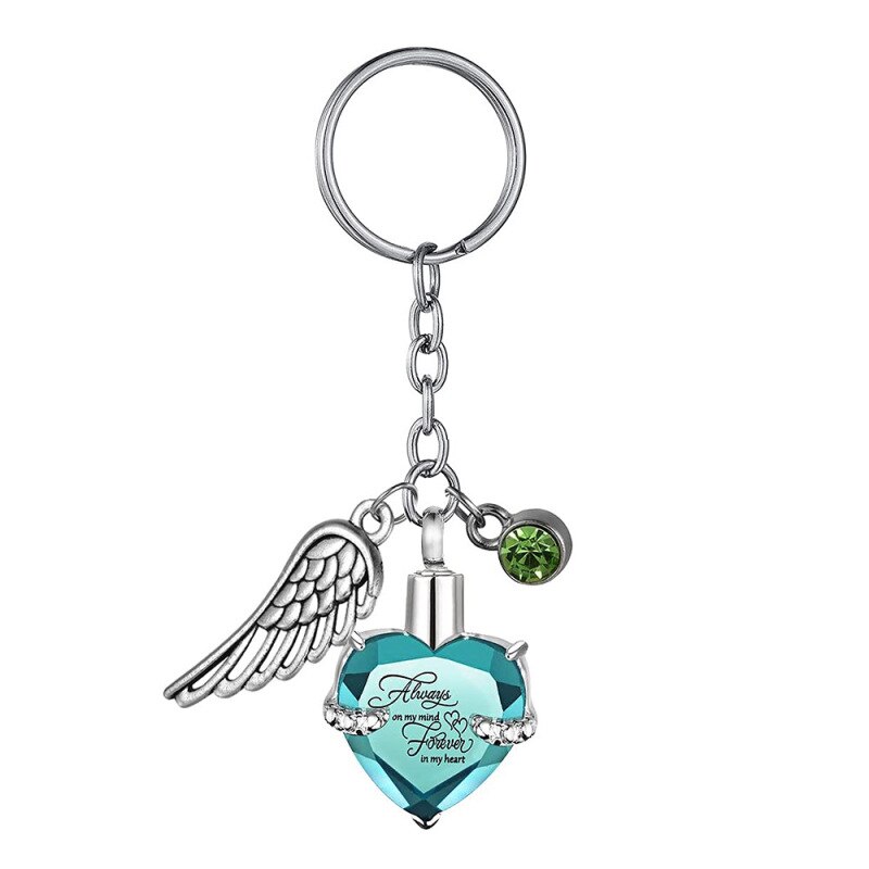 1PC Bunte Herz knapp aufbringen Feuerbestattung Asche Schmuck Keychain Haustier Denkmal Hund Katze Urnen DIY Liefert: 11
