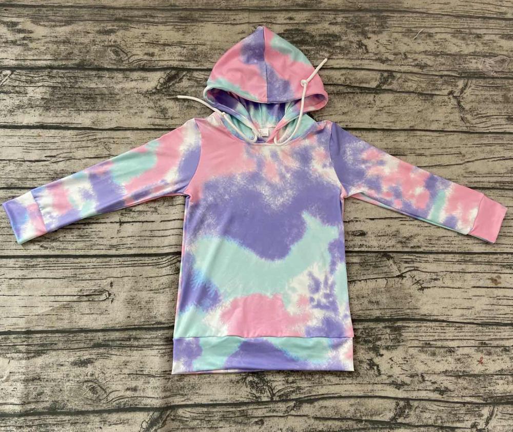 Flickor och pojkar tie-dye barn hoodies långärmade mjölk siden boutique barnkläder