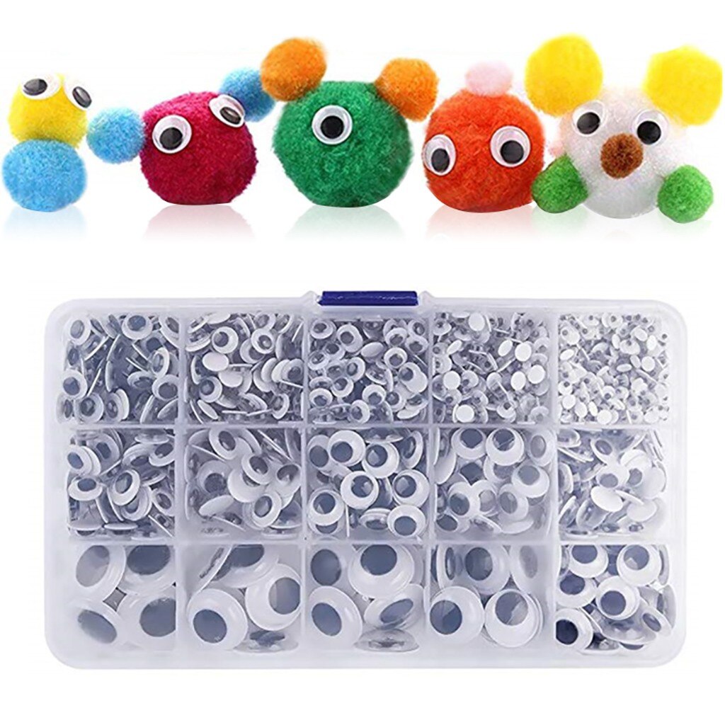 4-20Mm Gemengde Googly Ogen Diy Craft Levert Zelfklevende Wiggly Oogbollen Kinderen Hand Scrapbooking Arts Decor ogen Voor Speelgoed