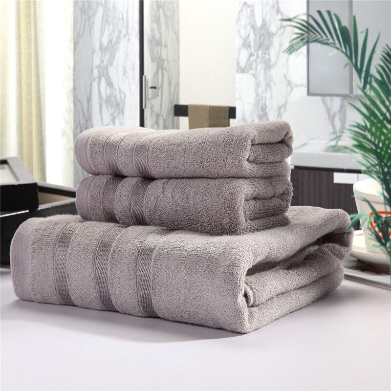 Cotton bamboo fiber bathroom towel luxury towel set box set of three bamboo towe plain cut-off towel: 01