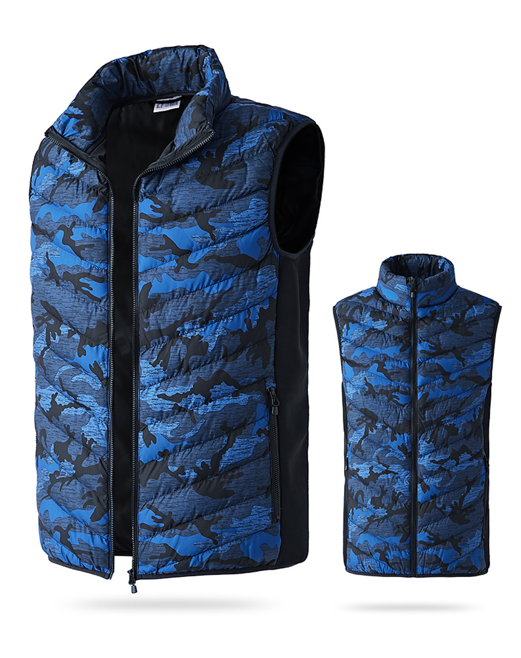 nouveaux hommes Camouflage gilet chauffant gilet chauffant USB thermique tissu plume hiver veste chasse Hinking directe