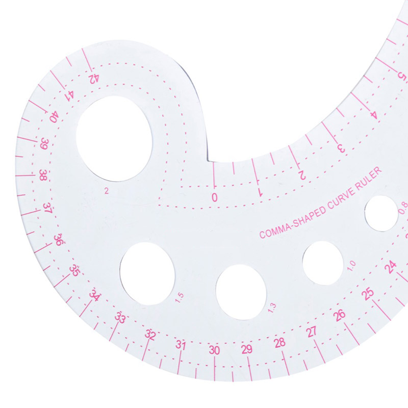 1 pieza regla curvada francesa en forma de Coma herramienta de dibujo artesanal de plástico regla de costura de y estilismo suministros de oficina Kawaii