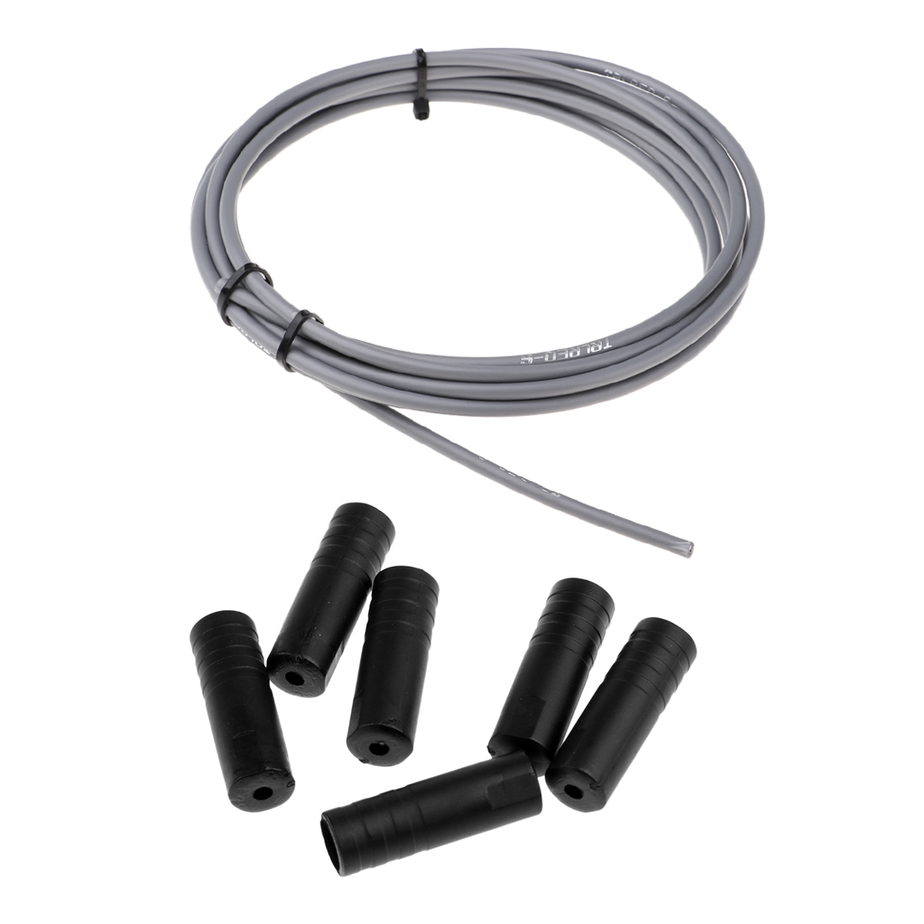 Cable de cambio de marchas para bicicleta de montaña, cubierta de manguera, tapas de extremos, consejos engarzados, duradero y de alta dureza, 9,7 pies por rollo