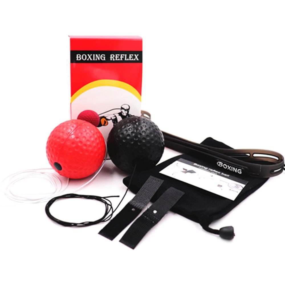 Med pannband boxning reaktion boll kamp boll stansboll magi gym body building tränare tillbehör slitstark resår