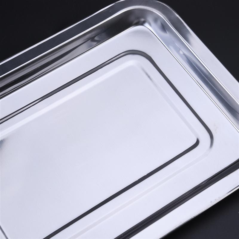 Stainless Steel Grill Plate Resuable Dish Drying Tray Dish Washer Grill Pan Kitchen Tableware