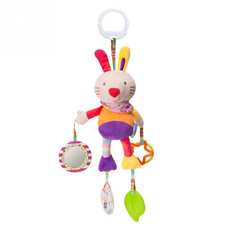 1PC Karikatur Baby Spielzeug Bett Kinderwagen 0-12 monate Baby Handy, Mobiltelefon Hängen Rasseln Neugeborenen Plüsch Spielzeug Baby spielzeug für Baby J0137: Hase