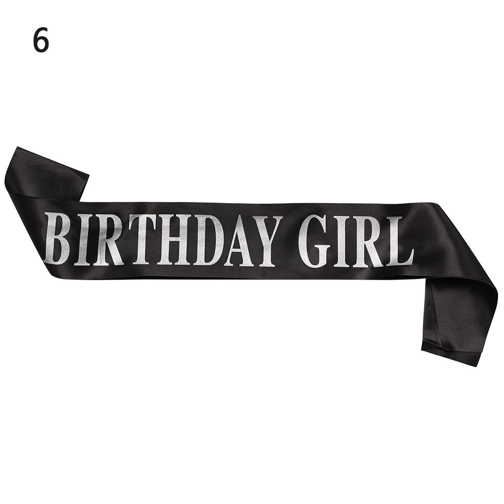 Birthday Girl Ribbons Shoulder Girdle Birthday Girl Glitter Satin Sash Mermaid Party Supplies Decoration Accessories: light yellow