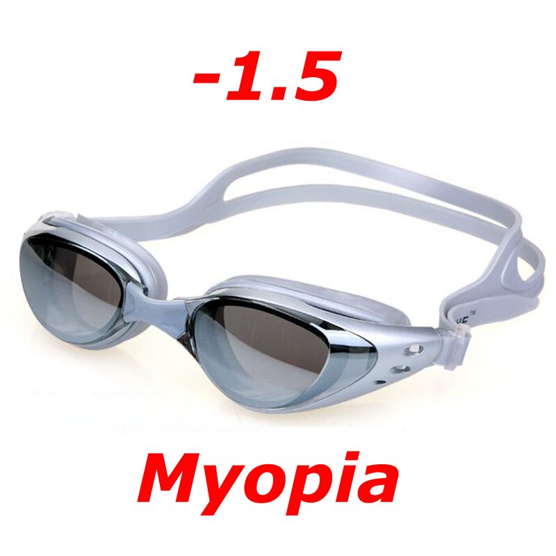 Placage myopie lunettes de natation étanche Anti-buée UV bouclier lunettes piscine Sports nautiques lunettes pour hommes femmes: Orange