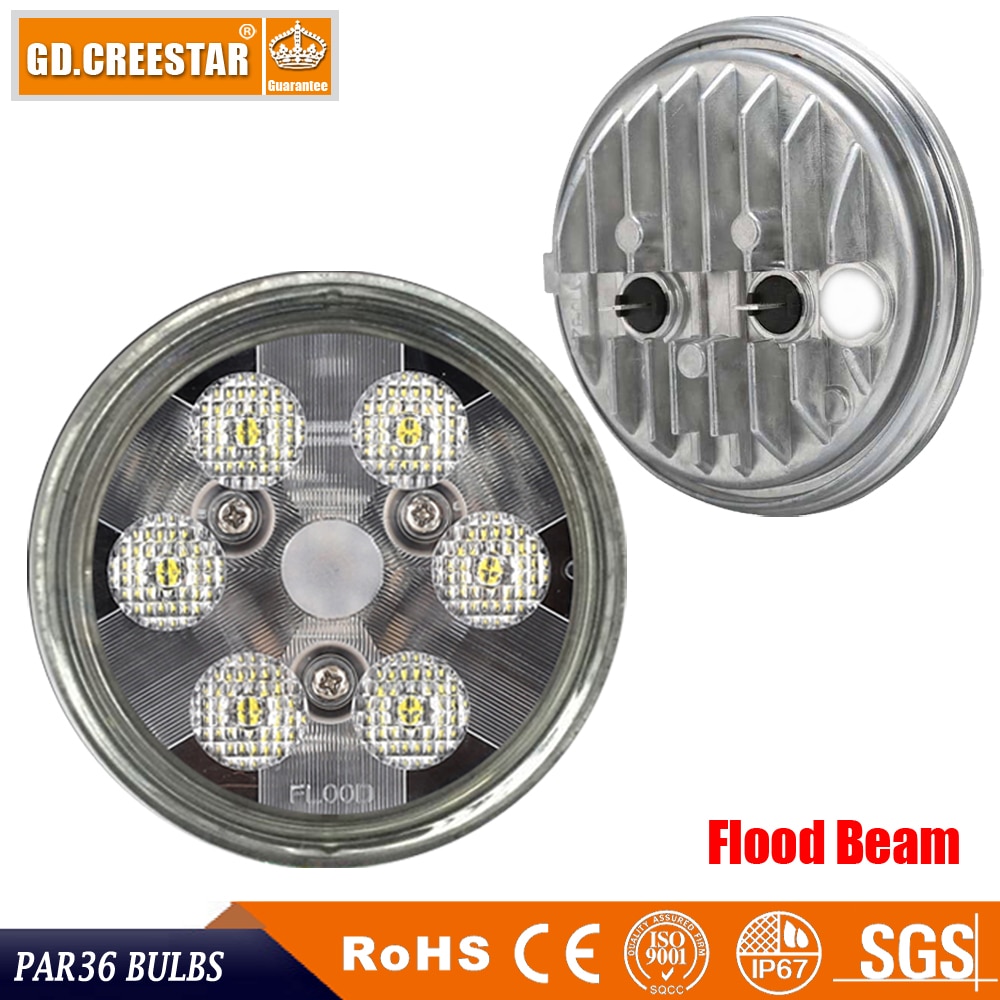 PAR36 LED Landing Light Aircraft 12V/24V IP68 6 leds 18W led work lights Landscape front headlights for Tractor lights x1pc