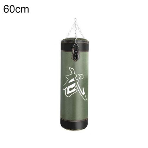 Bolsa de arena de boxeo para entrenamiento de fuerza, saco de arena grueso para ejercicio físico, para gimnasio, con colgante: 60cm Green