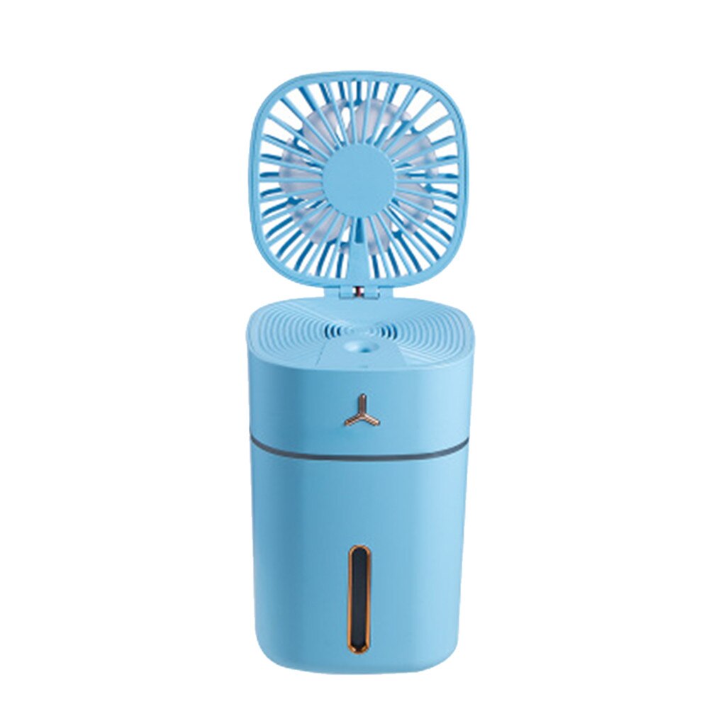 Home Low Noise Smart Home Portable Handheld Multi-function Colorful Air Humidifier Office Small USB Charging Small Fan: BU