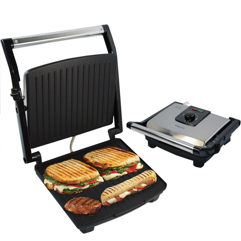 Electric Grill Griddle For home BBQ plate double-sided fast heating Smokeless dog hamburger grilling