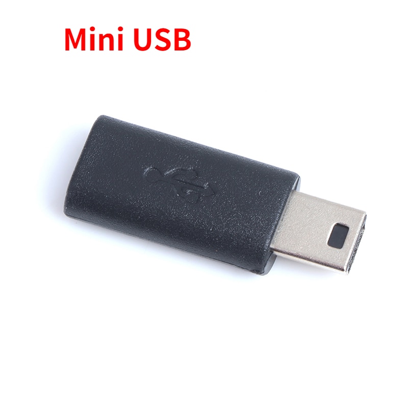 1 Pc Draagbare Zwart Micro Usb Female Naar Mini Usb Male Adapter Oplader Converter Adapter