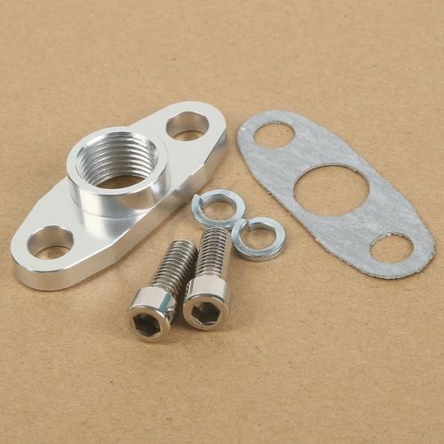 Billet Turbo Oil drain gasket bolts Flange TURBOCHARGER Kit 1/2 " NPT T3 T4