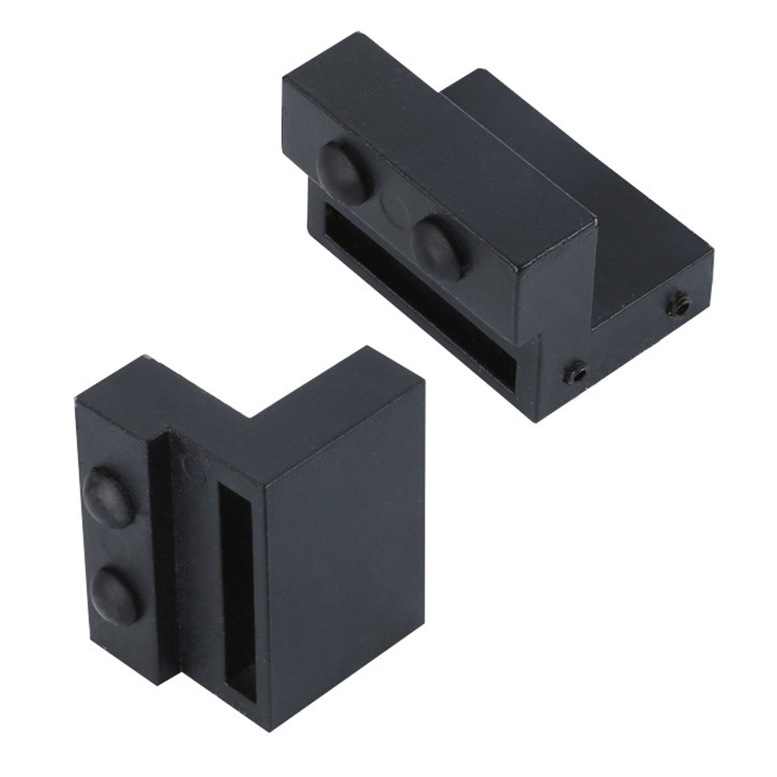 2Pcs Black Zinklegering Schuifdeuren Schuur Deur Stopper Home Gebruik Voor Schuifdeuren Schuur, Roestvrij En Duurzaam