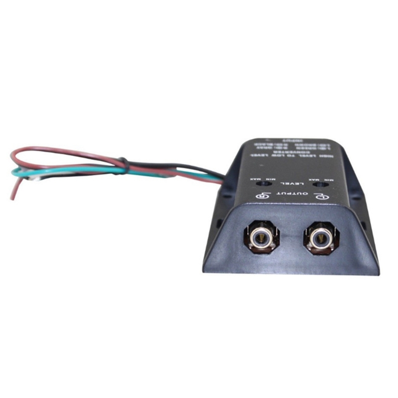 Cable convertidor de nivel de altavoz de línea alta a baja estéreo para coche, adaptador convertidor de altavoz RCA de Audio para coche, cable adaptador de Audio de graves
