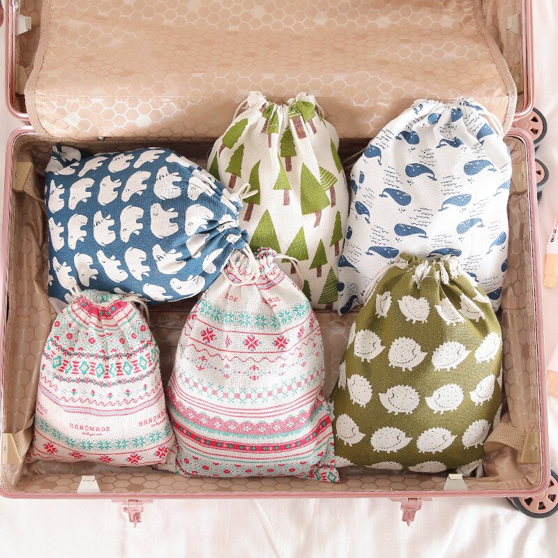 MICCK Travel Storage Bag Toy Storage Underwear Shoes Kids Toys Organizer Drawstring Cosmetic Candy Bags