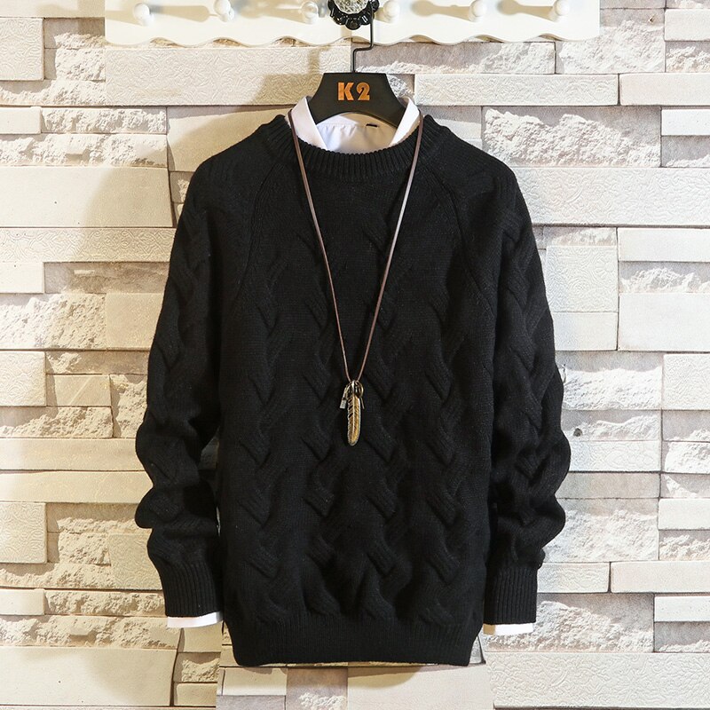 Onnestun m-xxl sweater herre tøj vinter sweater herre casual pull homme plus size twist sweater herre