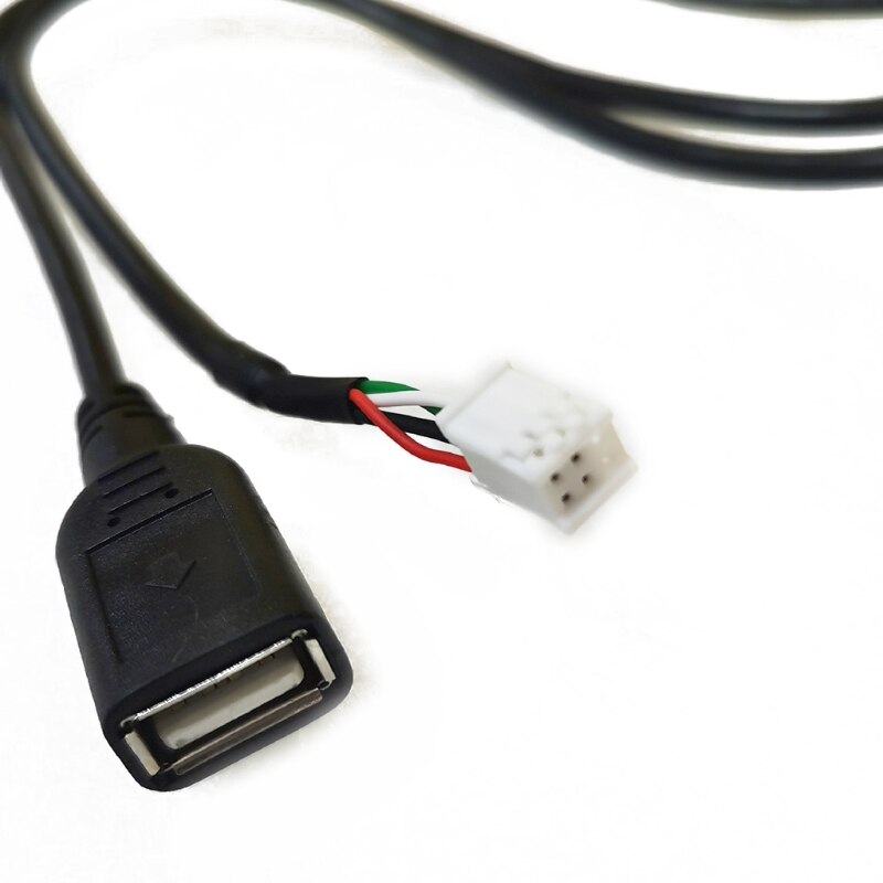 Conector de cable USB para Radio estéreo de coche, adaptador USB de 1M, 4 pines + 6 pines, 2 unidades, W91F