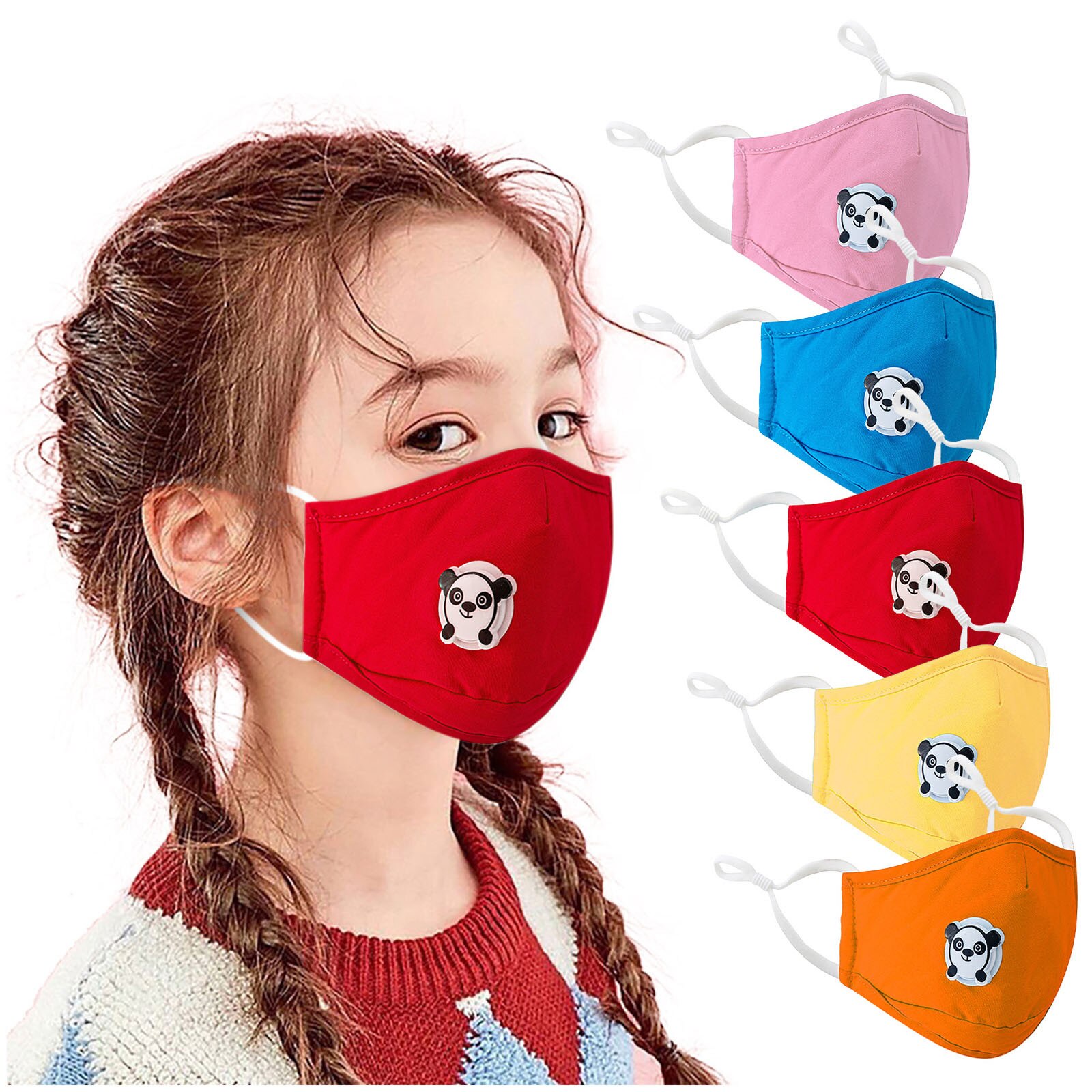 1Pcs Stofkap Kinderen Herbruikbare Wasbare Luchtzuiverende PM2.5 Gezicht Omfortable En Zachte Masker Carbon Filter Lag