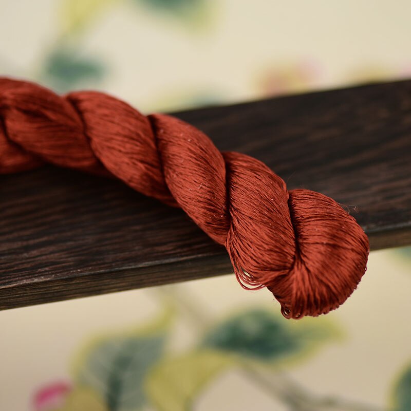 100% silk thread hand embroidery embroider cross stitch 1pcs 400m silk embroidery thread Dark orange series 13 pure colors: 9