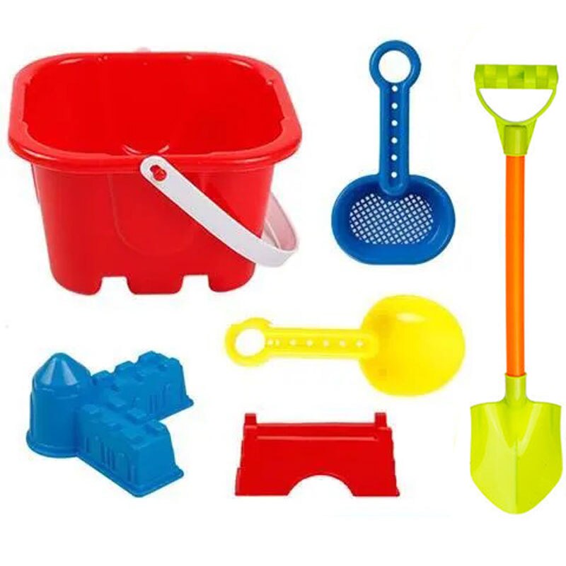 Kids Beach Playing Toys Shovel Barrel and Sands Molds Baby Summer Beach Hourglass Digging Sand Toy Set Beach Sand Dune Tool Toys: 6PCS A