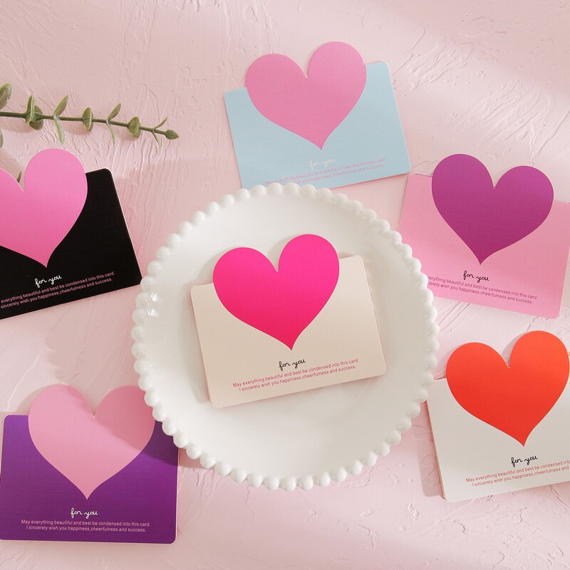 Love Heart Card Birthday Valentine's Day Greeting Heart Message Card Wedding Guest Cards