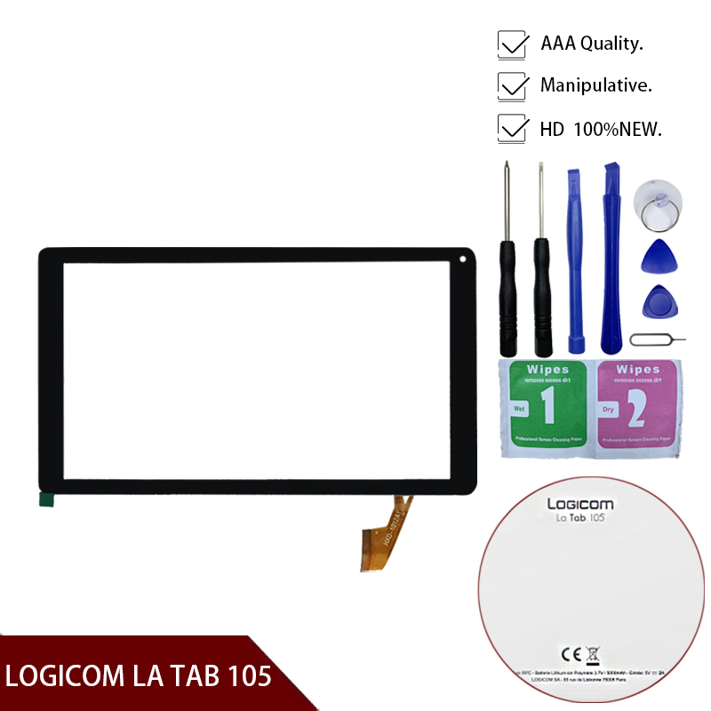 100% Original nouvel écran tactile pour 10.1 "LOGICOM LA TAB 105 tablette écran tactile panneau numériseur verre capteur remplacement