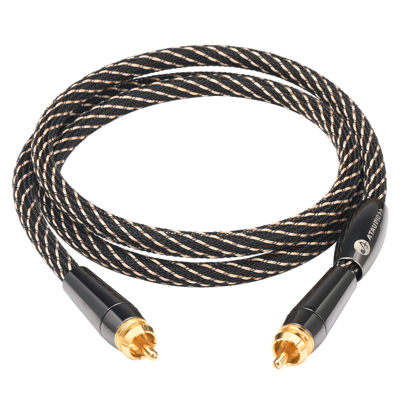 Câble Audio Coaxial HiFi RCA haut de gamme Rca vers Rca mâle SPDIF câble Coaxial numérique pour projecteur DVD amplificateur de haut-parleur TV