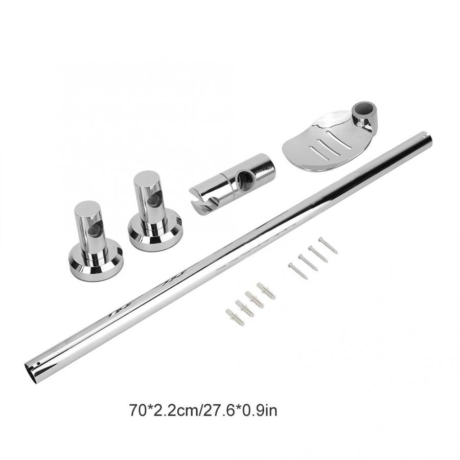 Rvs Lift Type Douche Slide Bar Houder Met Staaf Zeepbakje Zuignap Installeren Douche Houder Slider