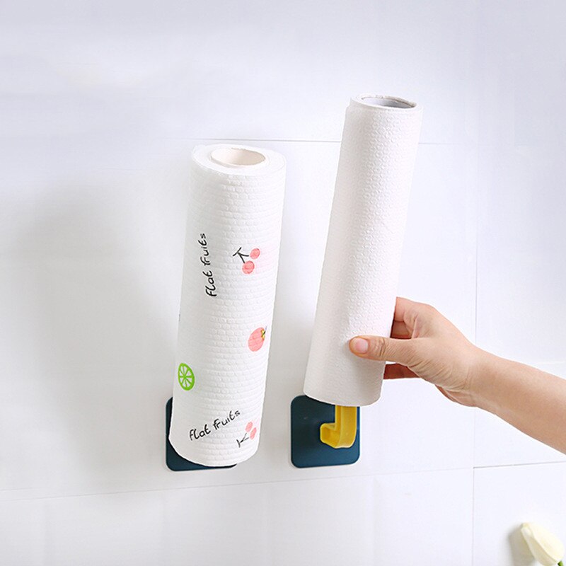 2PC Toilet Paper Holder Kitchen Roll Paper Self Adhesive Wall Wc Accessories Bathroom Tissue Towel Accessories Rack Holders