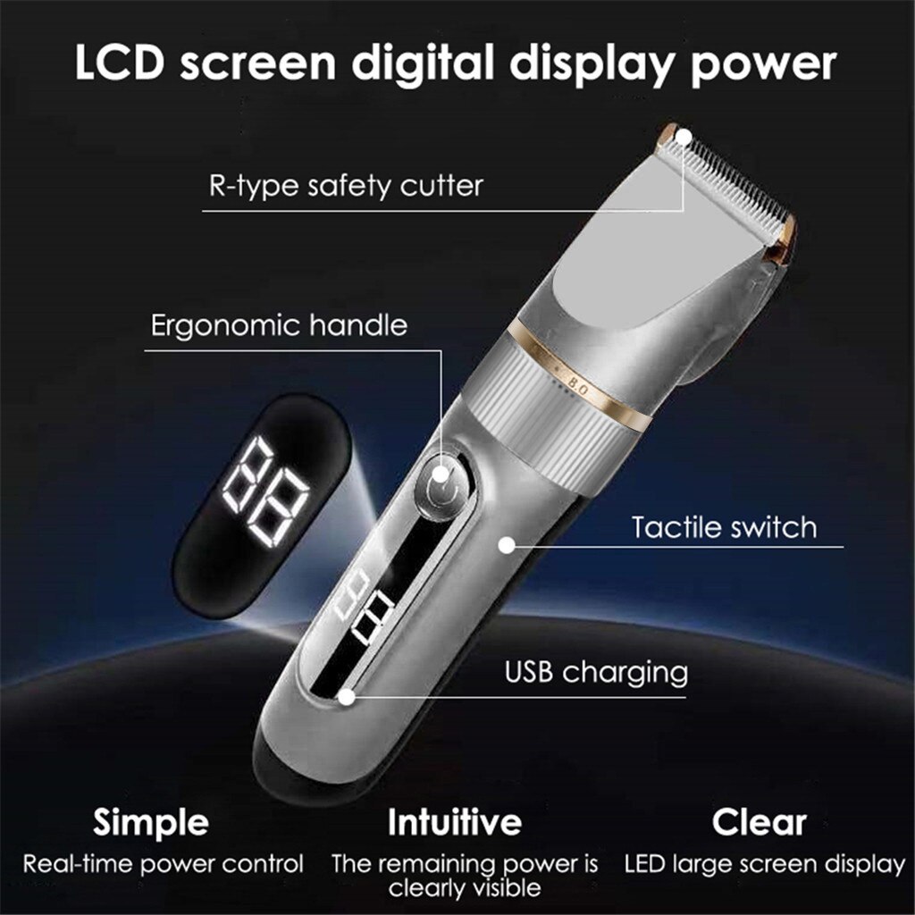 Metal Hair trimmer hair clipper electric hair clipper Electric Cordless Hair Grooming Home Haircut