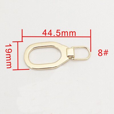 5 uds Replacement 5 #8 # arreglar resbaladores de la cremallera de la cabeza Kit de reparación instantánea DIY hecho a mano artesanía acolchado de accesorios de prendas de vestir: NO.8 Gold